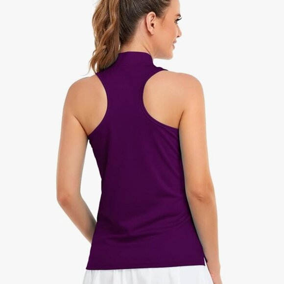 💥3/$30💥 New Womens Racerback Sleeveless Golf Polo Shirt T Shirts - Picture 4 of 7